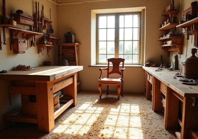 Veduta esterna del laboratorio artigianale Sodalizio del Legno a Roma